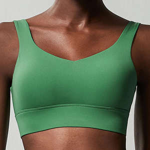 Soutien-gorge de sport nude personnalisé pour femme, à maintien élevé, confortable, pour yoga et fitness, avec doubles bretelles - Product Image 2