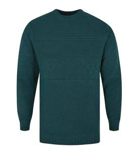 2024 hommes col haut coton pull hiver couleur unie broderie pull avec respirant manches longues - Product Image 1