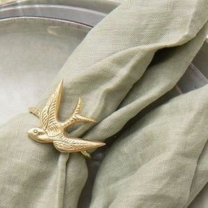 Juego de Anillos para Servilletas de Aluminio con Diseño Floral Tallado a Mano, Estilo Europeo Clásico, Ecológico, para Mesas de Comedor de Lujo - Product Image 3