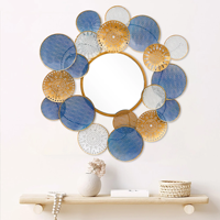 Miroir décoratif moderne en métal et bois, fait main, écologique, personnalisable pour mariage, maison, hôtel, salon, design d'intérieur