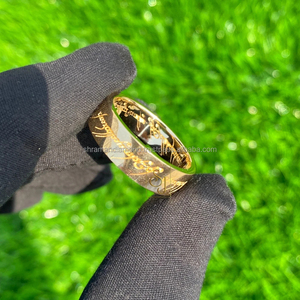 Bague de mariage et de fiançailles pour homme, en or véritable 14 carats massif, fabriquée à la main, motif vintage gravé, design nugget, cadeau pour lui - Product Image 4