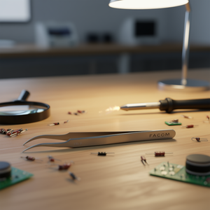 Pincettes Facom de haute précision, modèle courbé et droit - Product Image 3