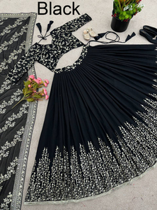 Ropa de fiesta exclusiva de diseñador colección de boda Lehanga Choli nupcial Lehenga Choli para mujer Compra de fabricante indio - Product Image 2