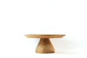 แท่นวางชาร์คิวรีแบบยืนถาดไม้อาคาเซียสูงแบบฐานวางเค้กสำหรับเสิร์ฟเค้กและผลไม้ - Product Image 5