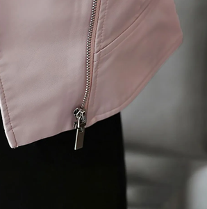 Moda personalizada ropa de invierno moda mujer Chaquetas de cuero/estilo de mujer ropa informal a prueba de viento recortada chaquetas de mujer - Product Image 2