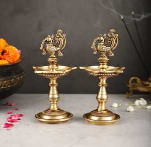 Annam Deepam latón exportación directa para el hogar Oficina y Templo decoración exquisita artesanía de Metal lujo Ins estilo Diwali regalo - Product Image 1