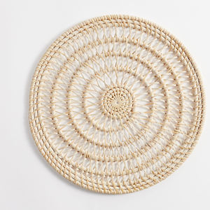 Boho Design <b>Rattan</b> Charger Plate Natural Woven <b>Rattan</b> <b>Placemats</b> Dining Party Custom Outdoor Wedding Whitewash <b>Placemats</b> - Product Image 1