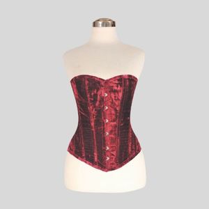 OEM ODM Gothic Lace <b>Wedding</b> Waist Trainer Front Busk Bustier Steel Boned Shapers All Colors Velvet Brown <b>Corset</b> Breathable - Product Image 4