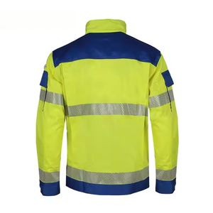 Veste de travail à manches longues en coton respirant ignifuge antistatique imperméable haute visibilité en gros |   Logo personnalisé - Product Image 2