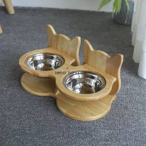 Cuenco de comida para perros doble ecológico de lujo de acero inoxidable pulido con acabado Natural disponible precio al por mayor a granel - Product Image 6
