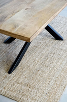 Table en bois massif et métal - Mikado