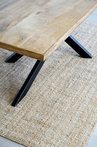 Mesa de madera maciza y metal - Mikado - Product Image 4