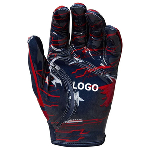 Gants de football américain respirants pour jeunes, fabriqués sur mesure, en cuir synthétique et Lycra, couleurs et logos personnalisables pour l'entraînement sportif - Product Image 2