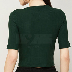 Camiseta corta de lona ligera de alta calidad para mujer Color personalizado Summer Essential - Product Image 3