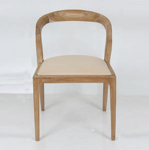 Chaise de salle à manger en teck massif, design minimaliste moderne, finition naturelle, durable, écologique, villa, parc, utilisation en extérieur, restaurant - Product Image 2