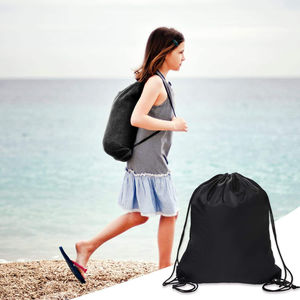 Promotional Gift Travel Recycled Unisex <b>Nylon</b> High Quality Draw String <b>Backpack</b> High Quality in Pakistan - Product Image 2