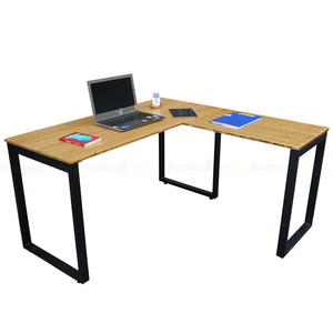RecBamboo BFRB008 L-Shaped 140x140cm Corner <b>Desk</b> Simple Design Foldable and Portable <b>Computer</b>/Laptop Table - Product Image 2