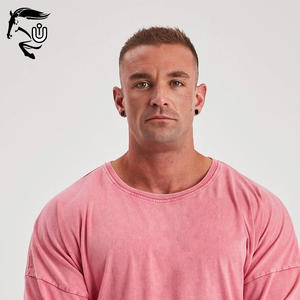2024 camiseta de bambú de algodón con lavado ácido para hombres súper suave tela de punto ligera con estampado personalizado camisetas lisas de tendencia de Pakistán - Product Image 4