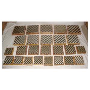 Cajas de madera con diseño de tablero de ajedrez para decoración del hogar, para niños y niñas - Product Image 1