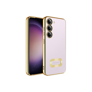 Funda de Silicona Dorada Netzy SAFA Serie Omega para Samsung Galaxy S23, Protección de Cámara de Silicona Suave Premium, A53, 7 Plus, 8 Plus - Product Image 1