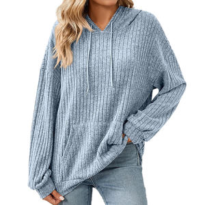 เสื้อฮู้ดผู้หญิงแบบสวมหัว สกรีนโลโก้ได้ สไตล์ลำลอง แขนยาว ทรงโอเวอร์ไซส์ เสื้อสเวตเชิ้ตมีฮู้ดสำหรับผู้หญิง เสื้อผ้าไซส์ใหญ่ - Product Image 5