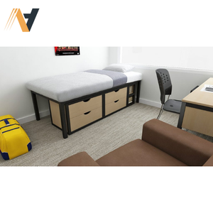 Mesita de noche de madera MDF ajustable minimalista de lujo moderno con puertos de carga USB para muebles de dormitorio y sala de estar - Product Image 2