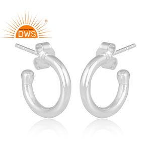 Pendiente de aro de Plata de Ley 925 fino, joyería personalizada para mujer, regalo para su colección Vintage - Product Image 2