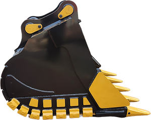 Godet d'excavatrice renforcé avec système de dents pour travaux de terrassement intensifs - Product Image 2