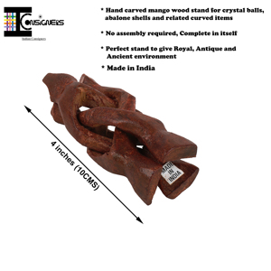 Soporte de trípode de madera Hecho a mano Artesanía Soporte de madera antigua Usos múltiples Decoración para el hogar Maravilloso por Consignadores indios - Product Image 3