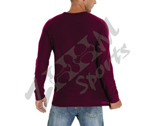 Camiseta básica de patrón sólido ligero informal para hombre, jersey de manga larga con cuello redondo y gofres, conjuntos de camisa de tela de punto de otoño - Product Image 3