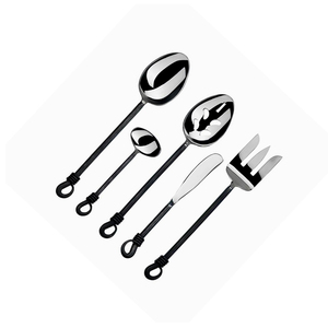 Cuillère plaquée or rose, couteau et fourchette, couverts en acier inoxydable de qualité supérieure, ensemble de couverts à un prix abordable - Product Image 5