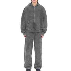 Survêtement pour homme style à capuche, délavé à l'acide, produit très demandé, faible MOQ, fabricant OEM, usine en ligne, survêtement délavé à l'acide pour homme - Product Image 3