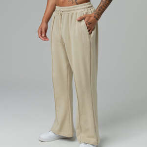 2025 pantalons empilés surdimensionnés personnalisés de haute qualité poids lourd 500 Gsm coton Baggy pantalon de survêtement droit jambe large pour hommes - Product Image 3