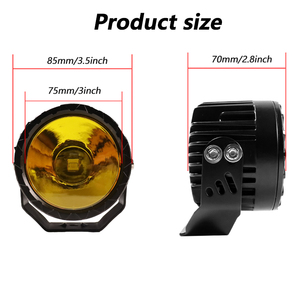 Đèn pha siêu sáng 3,5 <span class=keywords><strong>inch</strong></span> Đèn <span class=keywords><strong>LED</strong></span> màu vàng hổ phách làm việc lái xe Đèn sương mù đa năng Xe máy xe máy - Product Image 2