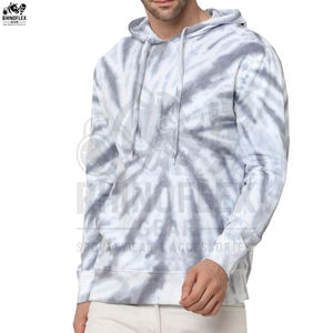 เสื้อฮู้ดดี้ผู้ชายลายมัดย้อมสำหรับฤดูหนาว ระบายอากาศได้ดี ผ้าฟลีซโพลีเอสเตอร์ 100% มีกระเป๋า ปรับแต่งได้ แขนยาว - Product Image 5