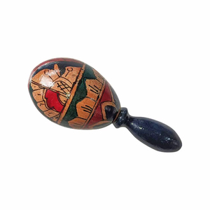 SOLOBEAT Hand Painted <b>Mini</b> Other Maraca Artisan Folk Percussion Shaker <b>Vintage</b> Cultural Design Musical Instrument Accessory ID - Product Image 1