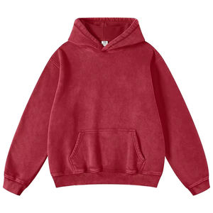 Nouveauté 2026 – Sweat à capuche homme hiver délavé à l'acide, broderie 3D, 100 % coton, coupe oversize, fabrication OEM en gros, fabriqué au Pakistan - Product Image 6