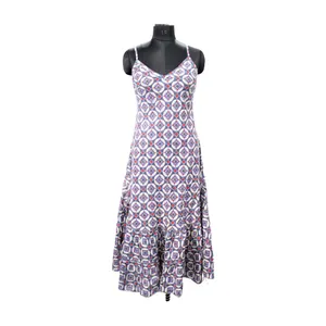 Ladies Rayon Long Printed Beach Casual Dress For Summer From Best Cotton Custom Make Bulk Supplier