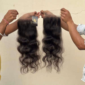 Indian Raw Temple Wefted Human Hair Extensions Straight Curly Hair Bundle Lace Closure Deep Wave Bundles with HD Lace Closure - Product Image 2