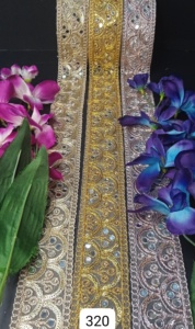 Luxury Mirror Lace Fabric with Intricate Embroidery Fast Shipping Handcrafted Mirror Embroidery Lace Ideal for Ethnic - Product Image 6