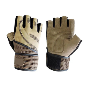 Offre Spéciale prix gants de sport demi-doigts de haute qualité en cuir avec logo personnalisé nouveau design gant de sport sans doigts OEM - Product Image 3