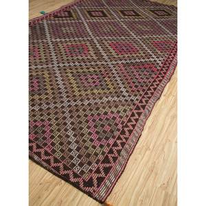 Alfombras de Lana Anudadas a Mano Nuray, Rosadas y Moradas, Geométricas, Estilo Boho, Rectangulares, 9x12, para Decoración de Sala de Estar, Pasillo, Modelo Sdkl-06 - Product Image 2