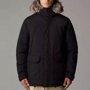 2025 invierno nuevos hombres Color sólido Parkas alta calidad hombres con capucha cálida chaqueta gruesa moda masculina Casual Parka abrigo hombres - Product Image 1