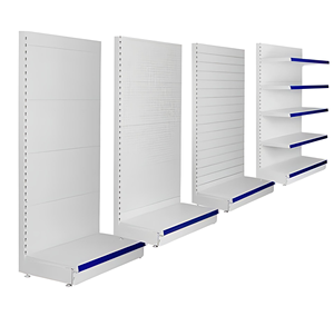 Nặng nhiệm vụ kim loại bền Gondola Kệ hiển thị giá sơn tĩnh điện cho lưu lượng truy cập cao Cửa hàng bán lẻ môi trường siêu thị - Product Image 4