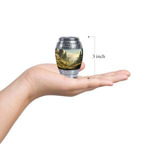 Mountain Landscape Urn <b>for</b> Human <b>Ashes</b> Large 10" Memorial Decorative Urn <b>for</b> Adult <b>Keepsake</b> Custom <b>Ashes</b> Urn 1-200 Funeral - Product Image 3