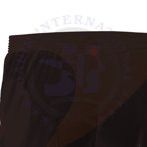 Pantalones cortos de playa informales para hombre, 100% poliéster satinado, secado rápido, estampado personalizado, cintura media elástica, tejido impermeable, servicio OEM - Product Image 4