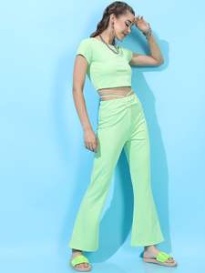 Co-Ord <b>Set</b> for Women with Floral Print <b>Modest</b> Design Straight Silhouette Natural Waistline-for Summer Wear From Indian Supplier - Product Image 3