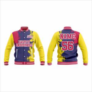 Chaqueta Varsity Personalizada OEM de Poliéster/Algodón con Mangas, Cadena, Bordado Chenille, Cierre de Cremallera, Estilo Urbano, Otoño 2025 - Product Image 6