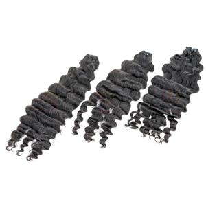 มัดผมลอนคลื่น32นิ้วแบบสองชั้นผมมนุษย์นุ่มและเรียบเนียน - Product Image 3