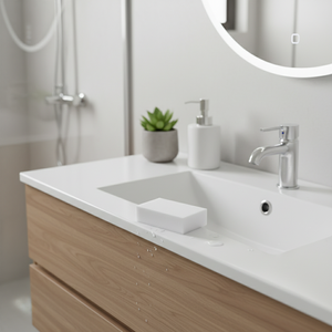 Esponja de limpieza de espuma de melamina ecológica de 6 piezas, almohadillas de limpieza blancas de alta densidad con absorción de agua del 500%-750% para cocina - Product Image 2